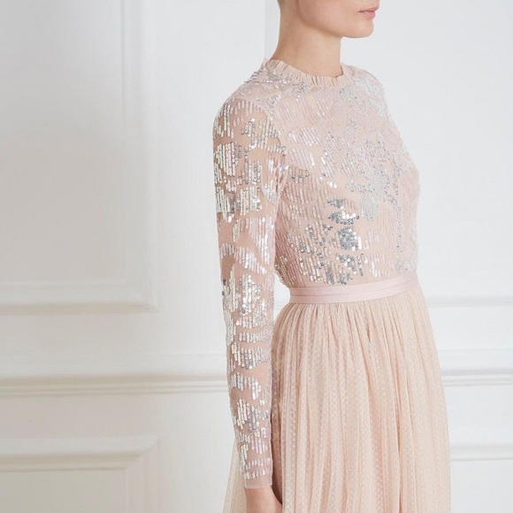 needle and thread floral gloss dress